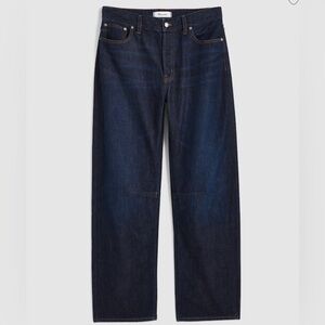 MADEWELL Petite Darted Barrel Jeans Soft Drape Dark Blue Jeans